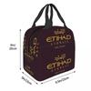 Etihad Airways Insulated Lunch Bag for Kids School Cooler Thermal Food Box Tote Leakproof Lunch Boxes Container
