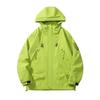Men Jacket Hooded Long Sleeve Windproof Waterproof Windbreaker with Multi-Pocket Design Casual Sports Style Outerwear