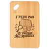 Planche À Découper - PLANETEE - J'peux Pas Minimaliste - Bambou 30×20 Cm - Gravée Laser - Trou 24 Mm