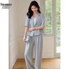 Women's Short-Sleeve Casual Blazer Suit Set