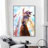 1pc Anime DRAGON BALL Son Goku Posters Self-adhesive Paper Print Home Living Room Bedroom Entrance Bar Cafe Art