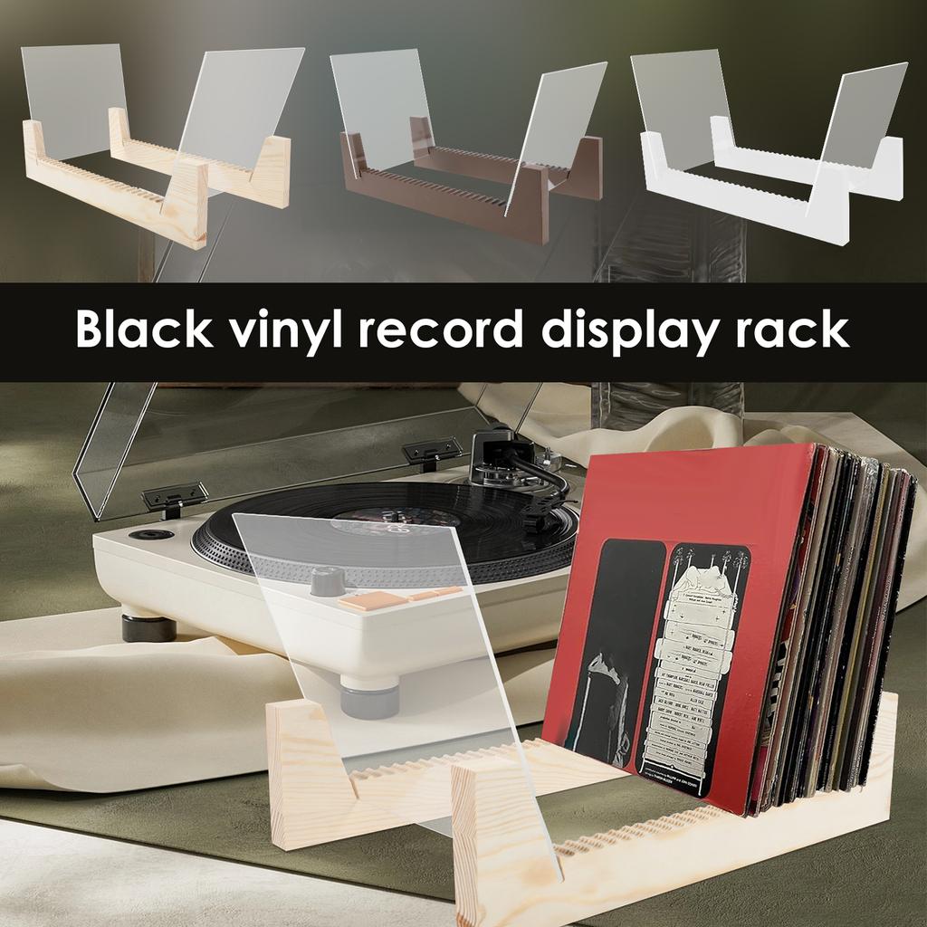 Vinyl Record CD Storage Rack Wood Magazine Album Display Stand Large Capacity Deskop Holder for Home Art Collection Decor NEW