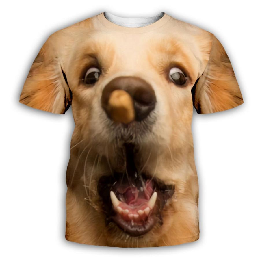 

Мужская футболка с 3D принтом собаки, летняя футболка для влюбленных, одежда для мужчин, свободные топы с круглым вырезом и короткими рукавами, дышащие парные рубашки 6XL