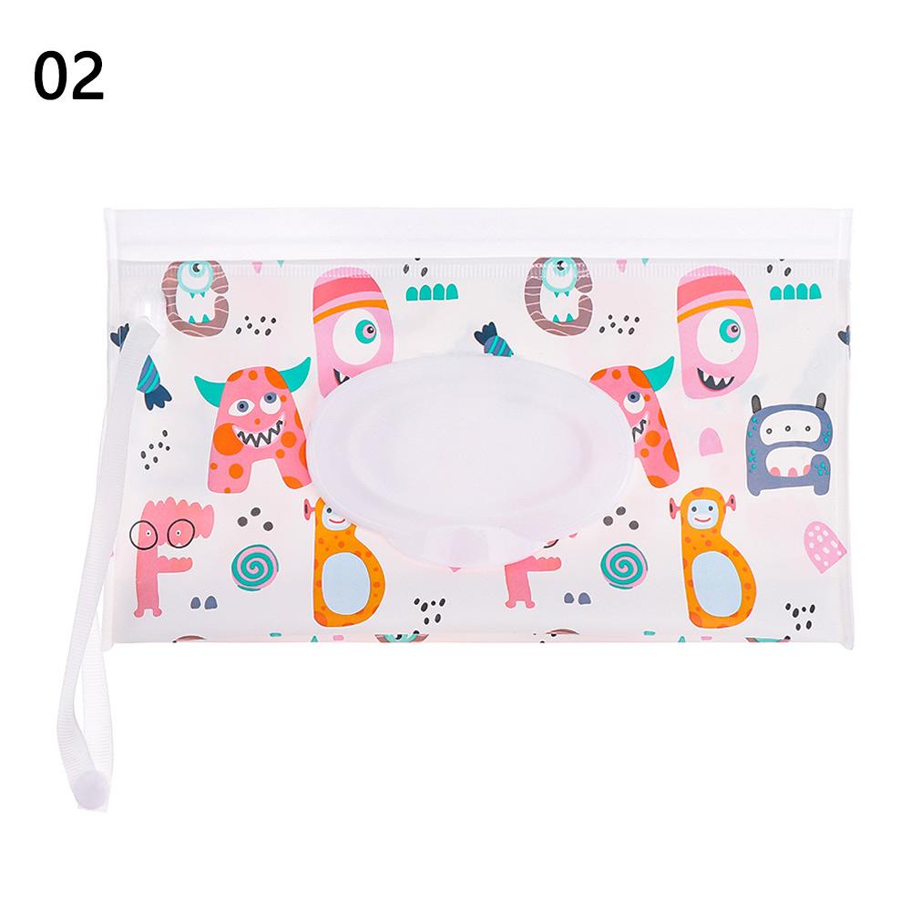 Feuchttücherbeutel EVA Taschentuch-Trageetui Nachfüllbar Wiederverwendbar Feuchttuchbeutel Klappdeckel Druckknopf-Riemen Kinderwagenzubehör