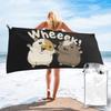 Glückliches Meerschweinchen Strandtuch Weiche Mikrofaser Schnelltrocknend Saugfähig Schnelle Handtücher Für Bad