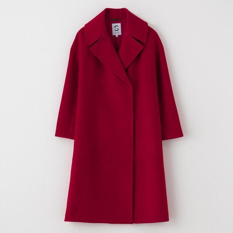 Sinuofuide Women's Cashmere Blend Lapel Long Coat