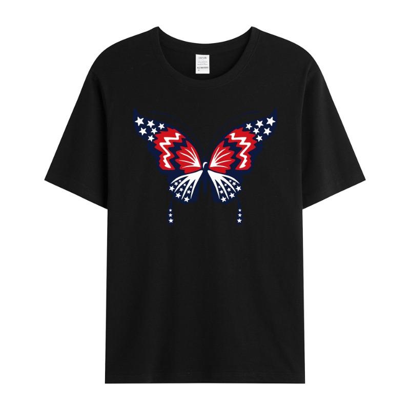 Unisex Shirt Große Serie Bedruckt Rundhals Locker Lässig Baumwolle Kurzarm T-Shirts Unisex