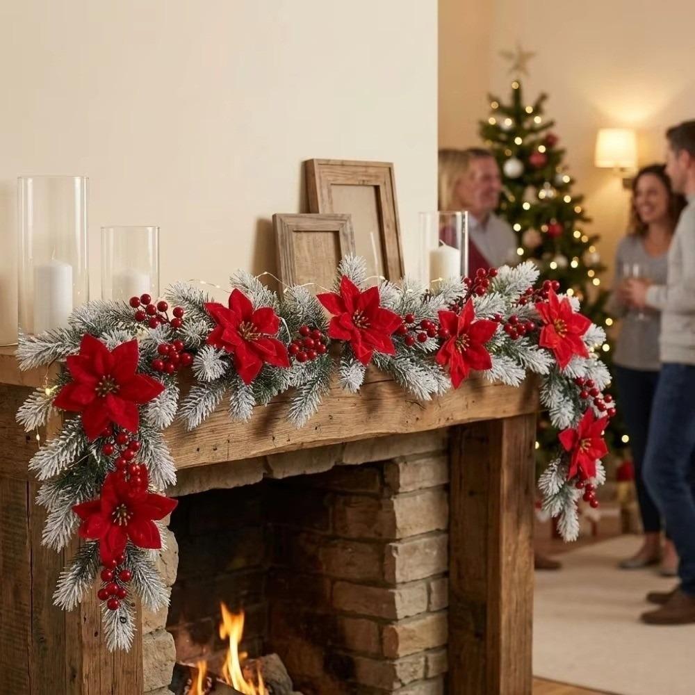 Simulated Christmas Wall Hanging Vine Faux Pine Garland Christmas Home Decoration