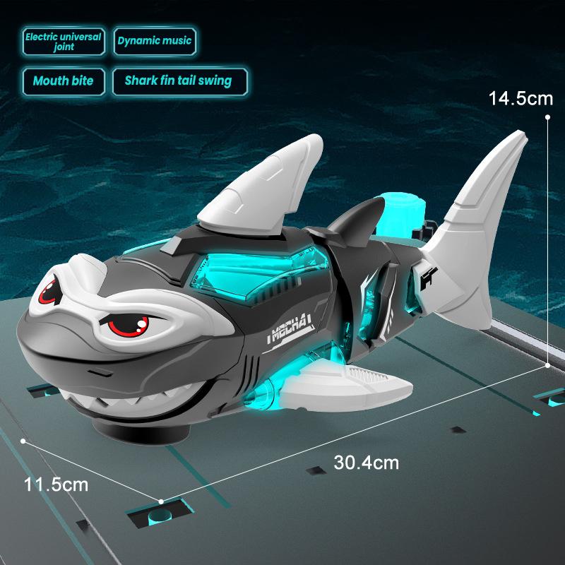 Children's Electric Universal Mechanical Crab Spray Lamp Sound Effect Reptile Shark Animal Electric Toy Children's Gift