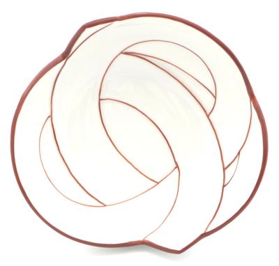 24to3 Nishitomi Ceramics Arita Ware Plate, Densei Kiln, Musubi (Knot) Small Bowl, Approx. 12cm Diameter, Perfect for New Year's, Made In Japan