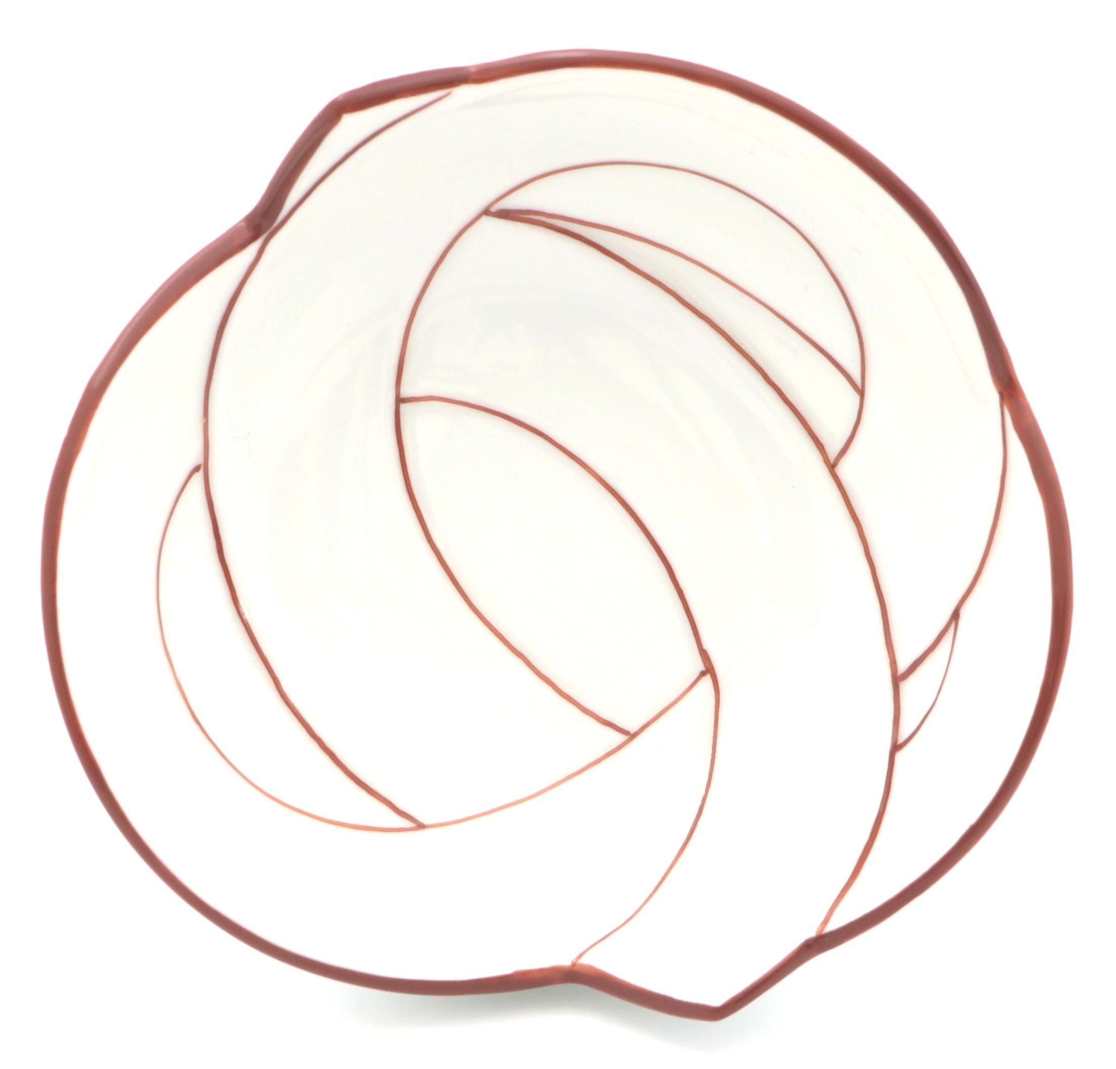 

24to3 Nishitomi Ceramics Arita Ware Plate, Densei Kiln, Musubi (Knot) Small Bowl, Approx. 12cm Diameter, Perfect for New Year s, Made in Japan