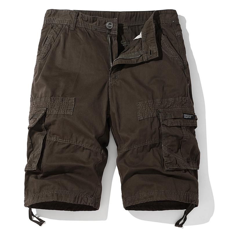Pantaloncini Estivi da Uomo Larghi Taglia Grande Tute Multi-Tasca Cotone Comodi Pantaloncini Cargo Casual da Esterno Monocolore Sportivi Lavoro