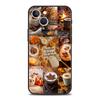 Phone Case Cover for iPhone 17 16 15 14 13 12 Pro Max 11 Pro Max 17AIR Plus Shockproof Soft TPU Bag Pumpkin Autumn Leaves Coffee