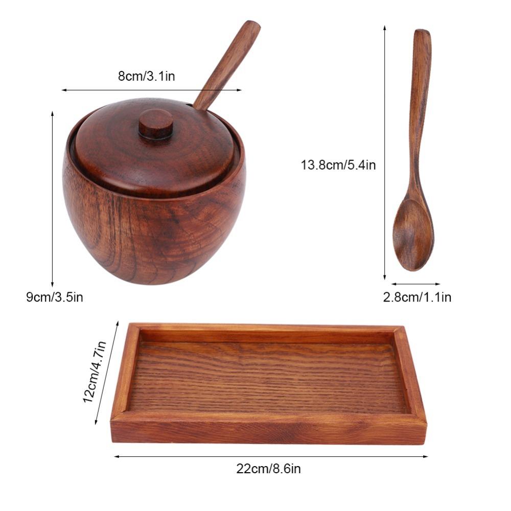 1 Set Matching Mini Spice Spoon Storage Jar Support Tray Included Organizer Set Barbecue Seasoning
