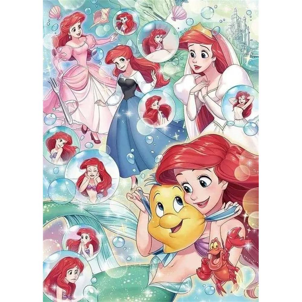 

Disney Diamond Painting The Little Mermaid Ariel s Growth Illustration Wall Decoration Embroidery Full Diamond Cross Stitch DIY Gift Home Decoration Round 20x30cm