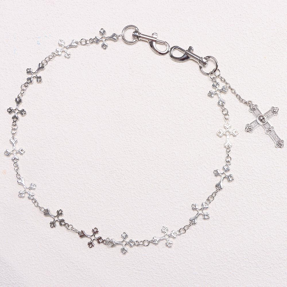 Retro Cross Metal Belt Chain For Adults Punk Gothic Jewelry Gift Accessory