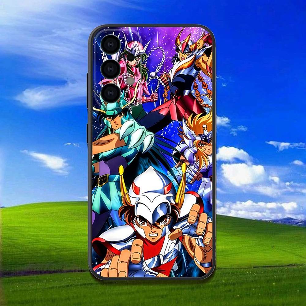 Phone Case For Samsung Galaxy A13,A21s,A22,A31,A32,A52,A53,A71,A80,S-Saint Seiya Knights Zodiac Soft Black Shell