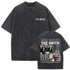T-shirt Lavé Style Rétro Gothique Ample Hip-hop Streetwear Imprimé avec le Groupe de Rock The Smiths "Never Had No One Ever"