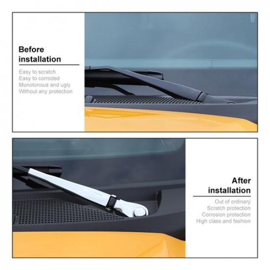 4xCHrome Front Window Windshield Wiper Blade Cover Trim for Ford Bronco -25