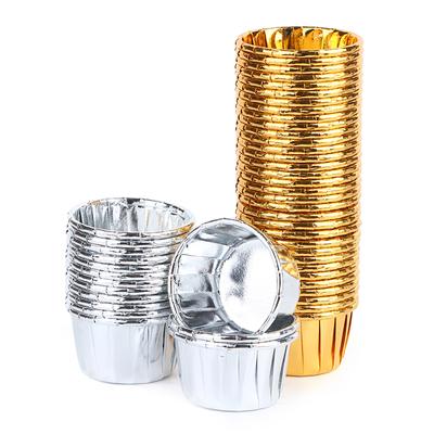 50 ks Mini Košíček Fóliový Košíček Obalový Papier Zlatý Strieborný Košíček Pečiace Poháriky