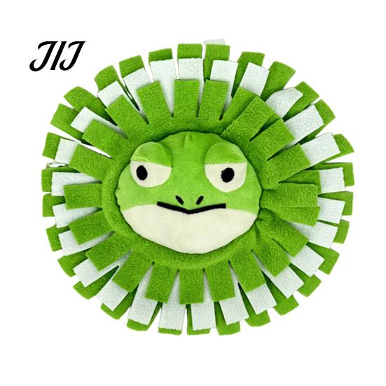 Stress Reducing Pet Toy Dog Snuffle Mat with Crinkle Paper, Interactive Feeding Squeaky Toy, Enrichment Cartoon Animal Design, Sniffing Foraging