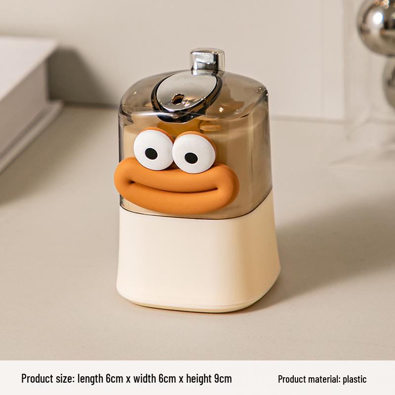 Elegant Pop-Up Toothpick Holder: Stylish Cream Design for Home or Luxury Restaurant Use.