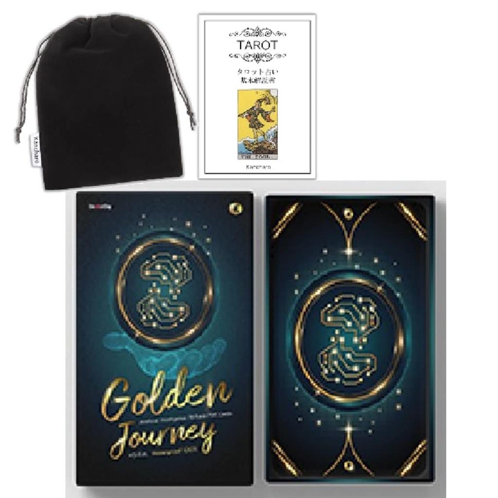 Kancharo Tarot Card Set Journey Kickstarter Includes a Japanese Tarot Card Basic Instruction Manual and Pouch 81-Card [Golden Tarot Edition]