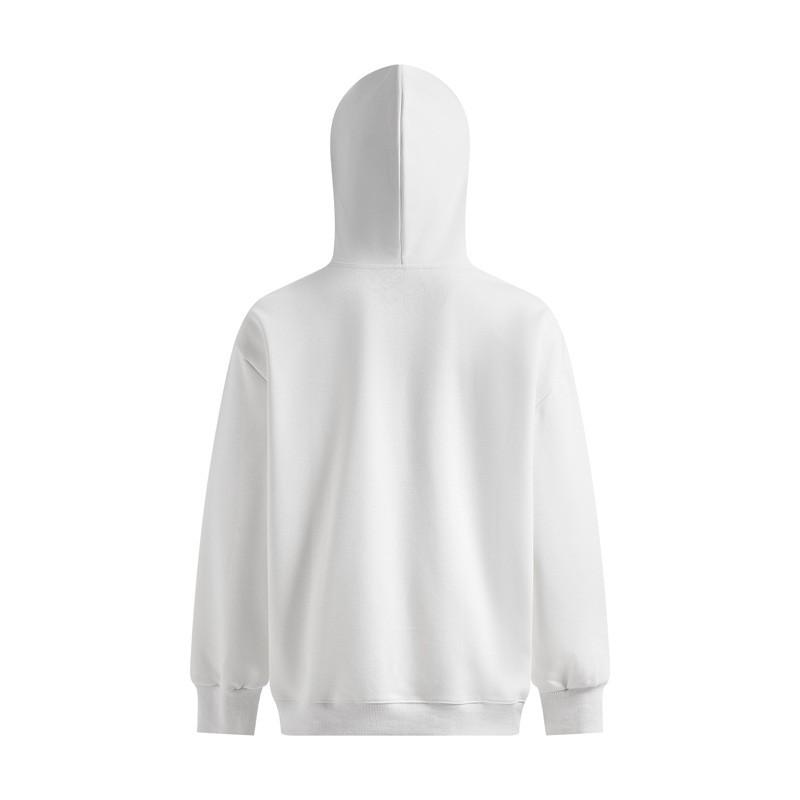 Unisex Oversized Hooded Zip-Up Sweatshirt With Streetwear Print Cotton Blend Winter Warm Casual Jacket