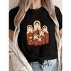 Women's Russian Nesting Dolls Matryoshka Print T-Shirt Casual Crew Neck Short Sleeve Top