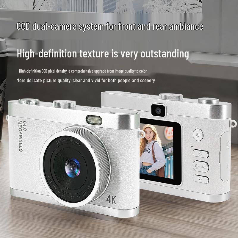 4K HD Mini Digital Camera with Optical Zoom for Students