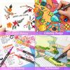 1PACK Double Head Watercolor Pen Soft Head Marker Children's Washable Art Color Pen Adult Books Cards Painting Craft Set, Teacher's Office Supplies