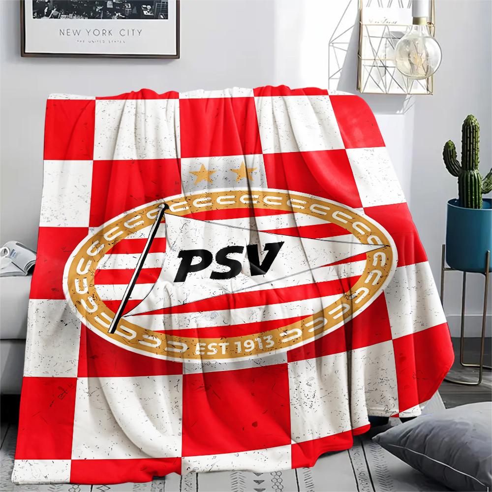 1PC Philips Sport Vereniging Print Flannel Blanket, High quality All Seasons, Home Decor, Warmth and Comfort, Perfect for Christmas Gifts
