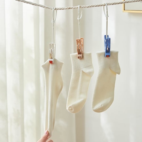 Set of 20 Lightweight Clothes Hangers for Drying Clothes and Accessories, Ideal for Home Use, Multi-functional, Quick and Easy Installation, Convenien