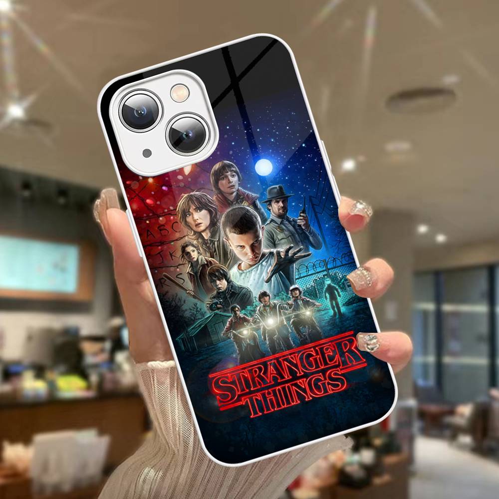 

Hot S-Stranger T-Things For IPhone 14 13 12 Mini 11 Pro XS Max X XR 14 Plus Tempered Glass Cover iphone 14 plus