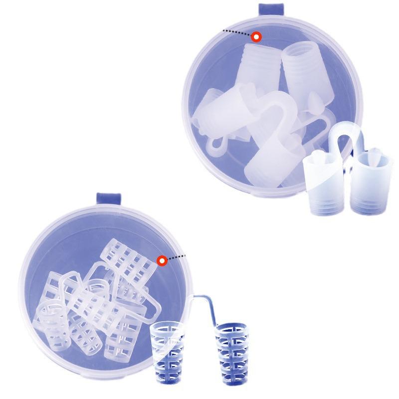 Portable Silicone Nasal Dilator Set: Soft, Breathable Anti-Snoring Nose Clips