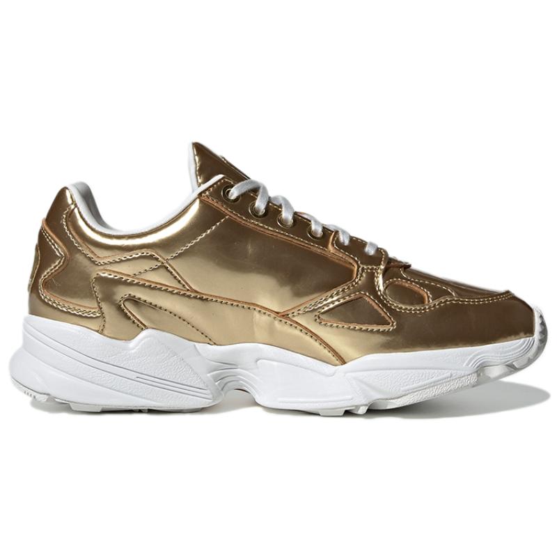 Adidas Falcon Gold Metallic Crystal White Women's Sneakers FV4318