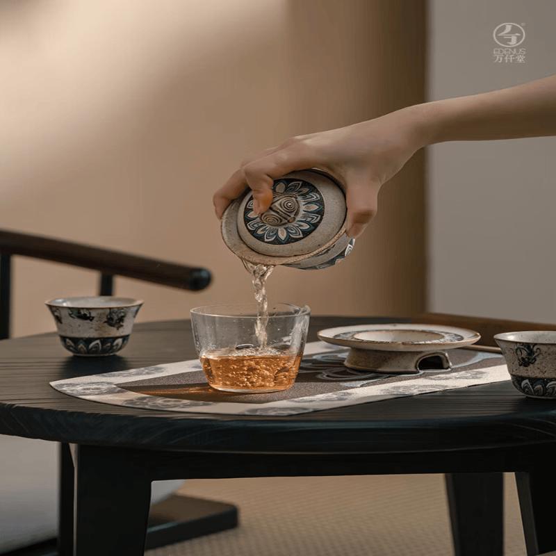 Edenus Dunhuang Flying Apsara Ceramic Tea Set