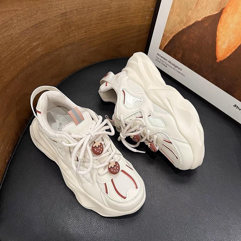 Dad Shoes Women's Autumn and Winter New Ins Platform White Shoes Versatile Student Sports and Leisure Shoes