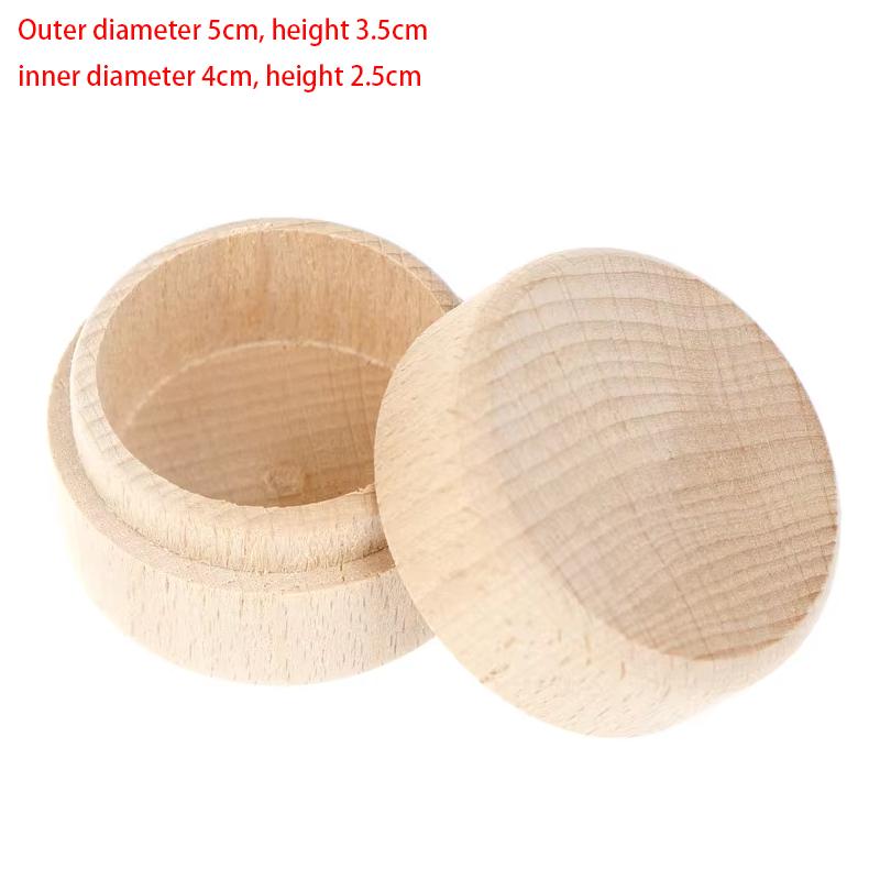 Hot Storage Box Small Round Wooden  Handmade Jewelry Organizer Soap Crafts Case Vintage Decorative Natural Craft Jewelry Box