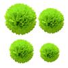1pcs Set 7.8inch Green Paper Paper Flowers Decorations For Birthday Party Pom Pom Paper Balls Hanging Flowers Pom Pom
