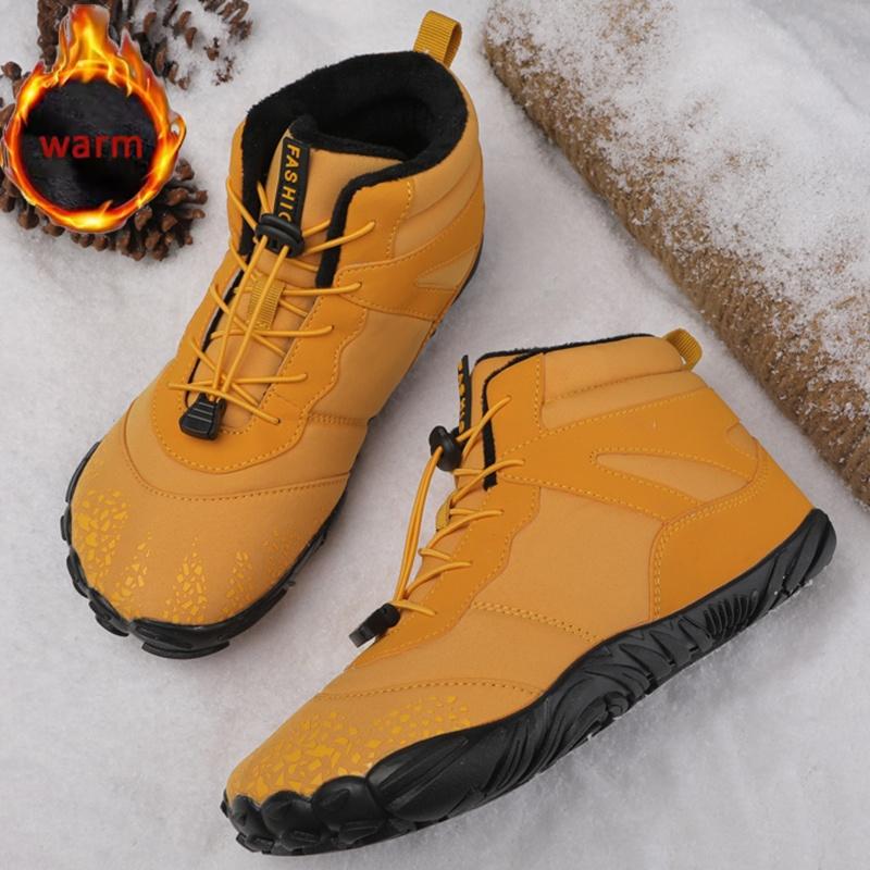 Herren Damen Outdoor Wasserdichte Winterstiefel Schnee Barfuß Freizeitschuhe Warm Arbeitsschuhe Stiefeletten zum Klettern Wandern Rutschfest