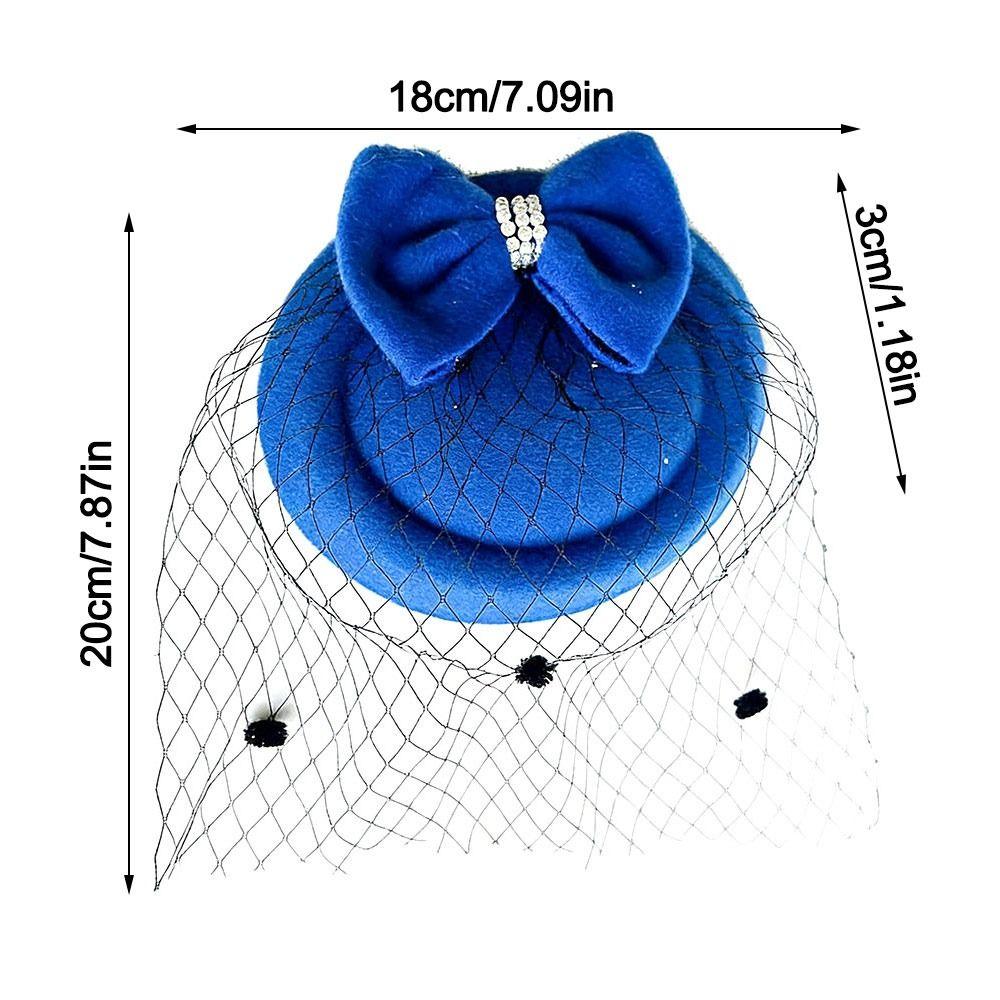 Nastri in Rete Cappello Vintage da Donna Fascia per Capelli Fascia in Feltro Fascinator Elegante Copricapo Matrimonio