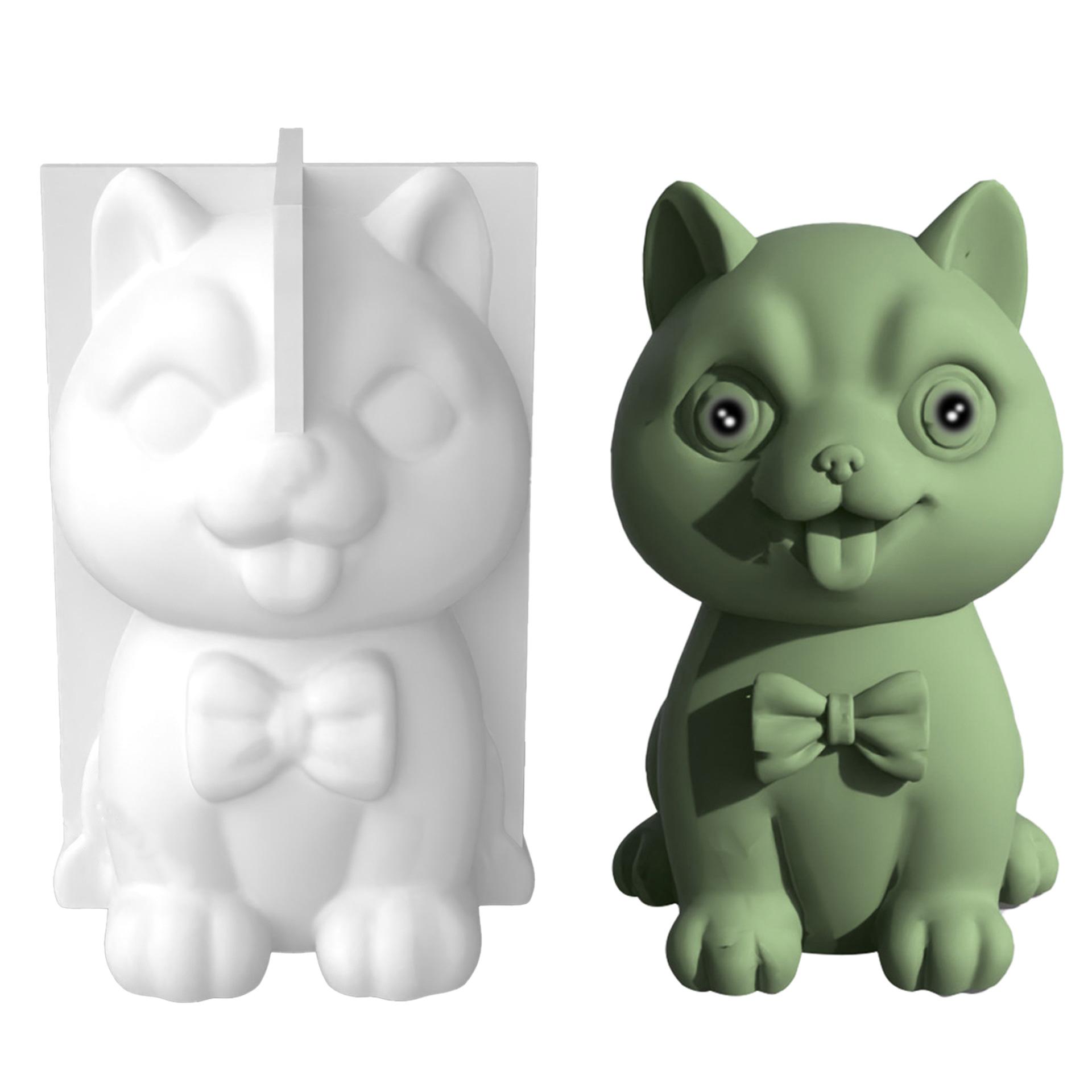 

3D Форма для свечи в виде собаки, силиконовая, мультяшный щенок, для изготовления ароматизированных свечей, DIY, формы из кристально чистой эпоксидной смолы, форма для мыла ручной работы, восковая форма