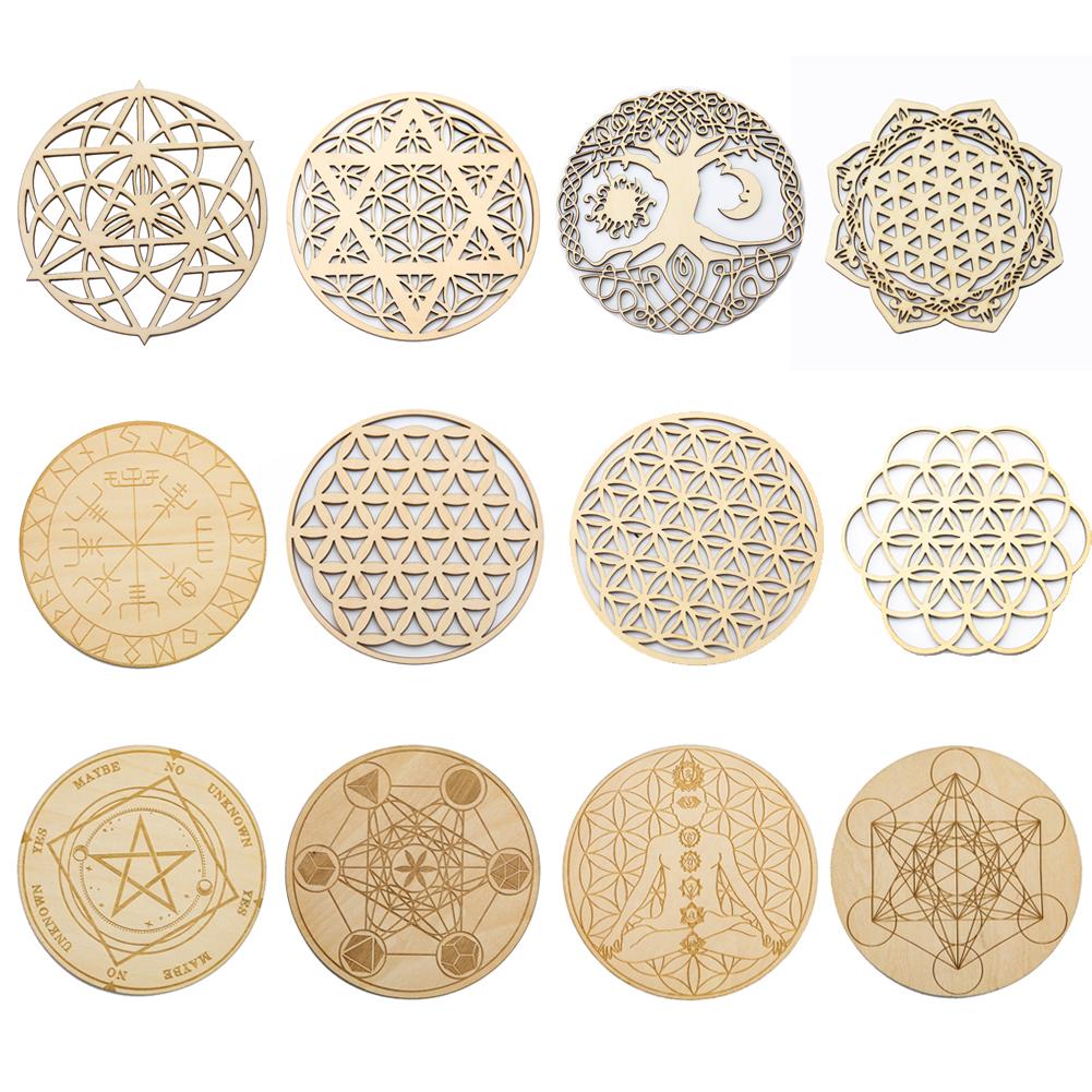 

1 шт. чакра дерево жизни деревянные подставки под тарелки коврик для стола подставка под чашку доска для медитации домашний декор на стену основа для камня кристалл