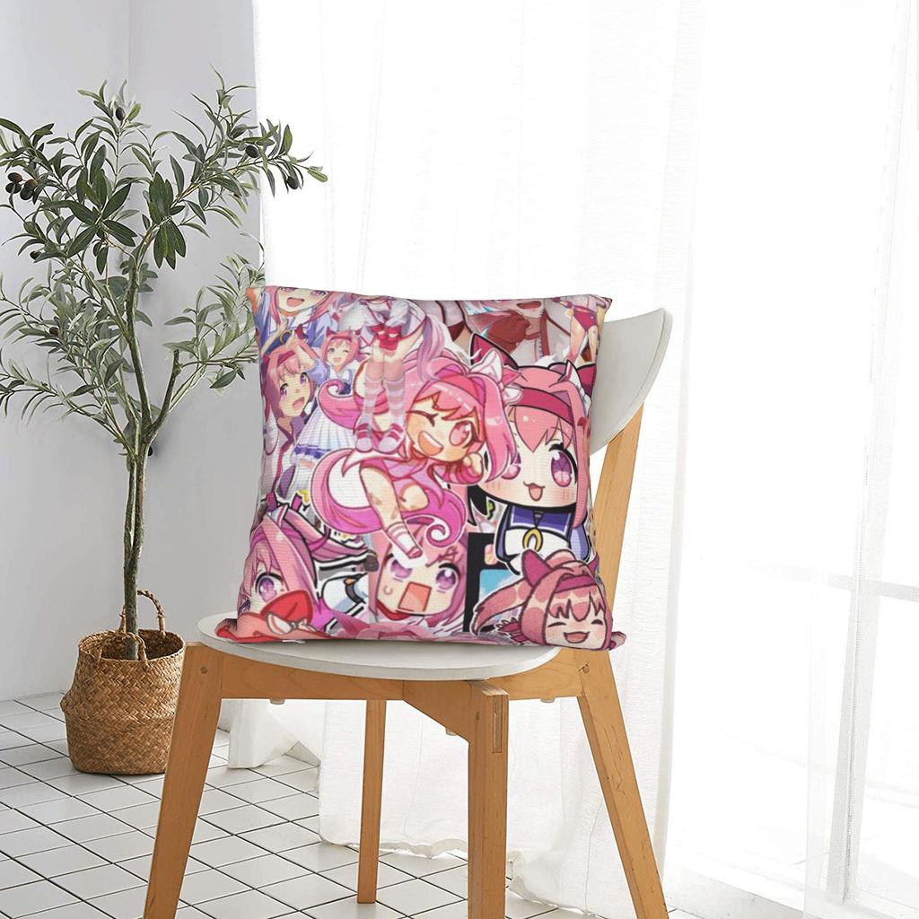 Haru Urara Pillow Case Umamusume Soft Pillow Cover Retro Trendy Pillowcases For Couch Sofa Bedroom