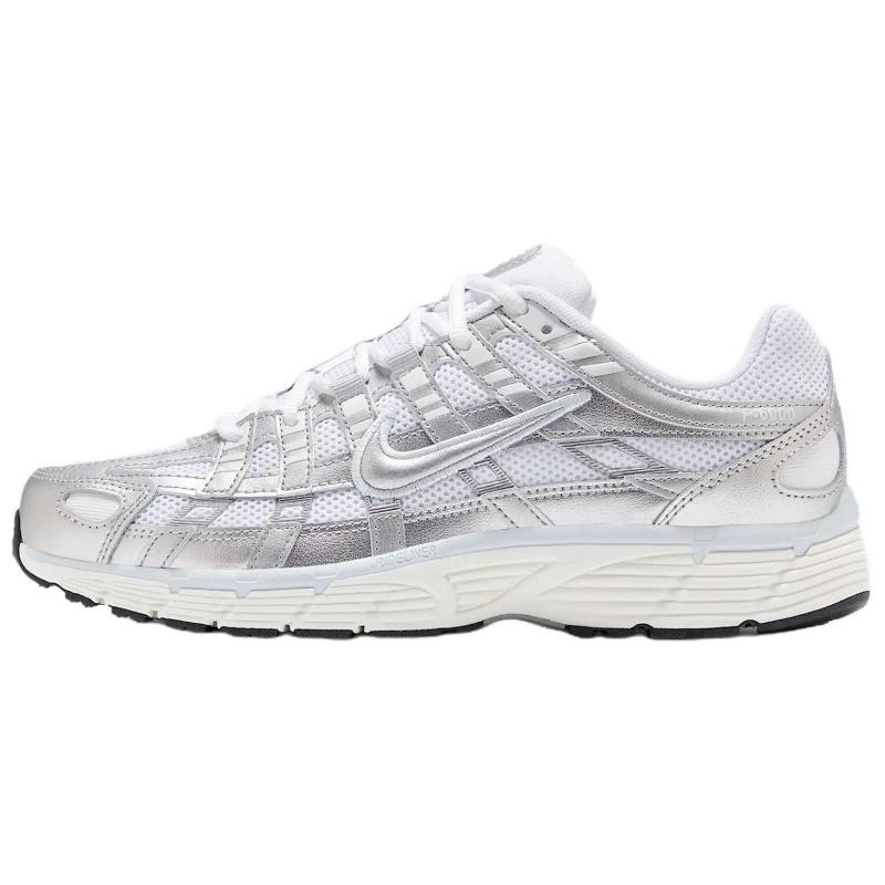 Nike P 6000 White Blue Tint Sail Metallic Silver Women's Sneakers BV1021-106