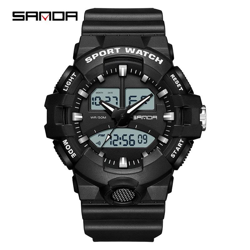Sanda Luminous Unisex Multifunctional Casual Electronic Watch
