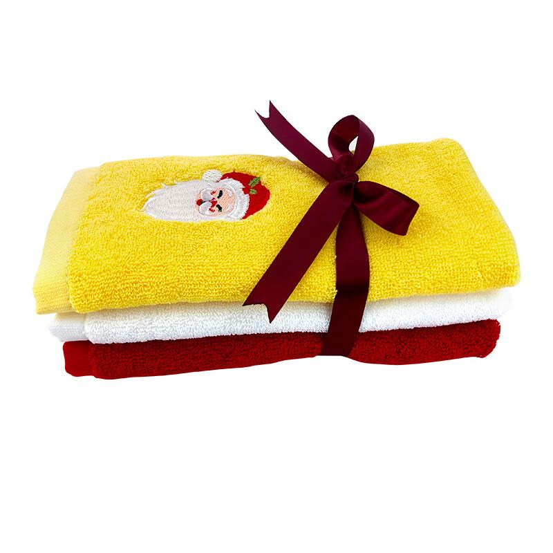 Christmas Embroidered Face Towel Set (4-Pack)