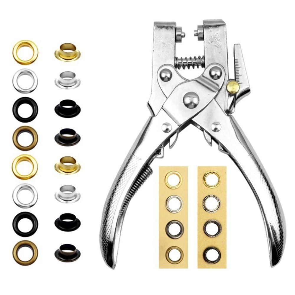 Heavy-Duty Punching Grommet Eyelet Pliers Kit Leather Punch Tool  for Bookbinding, Leather & Fabric