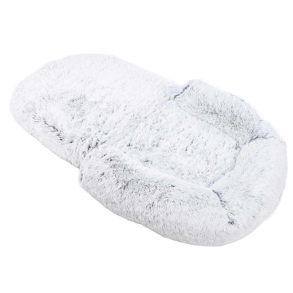 Winter Dog Bed 180x115x25CM Foldable PVC Bottom Human Size Dog Bed for People Pet Light Grey